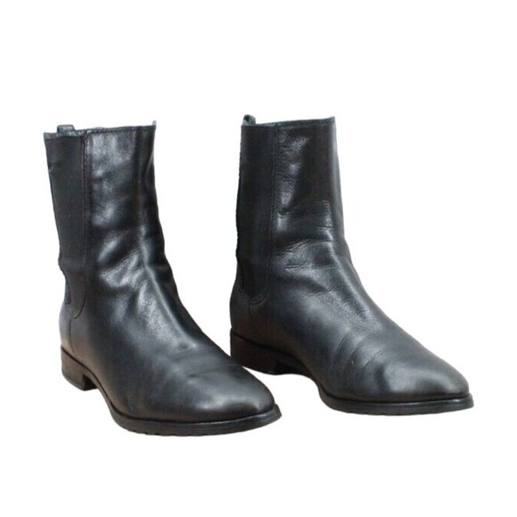 Cole Haan Black Stretch Side Panel Almond Toe Chelsea Booties Size 7.5 B - Picture 3 of 9